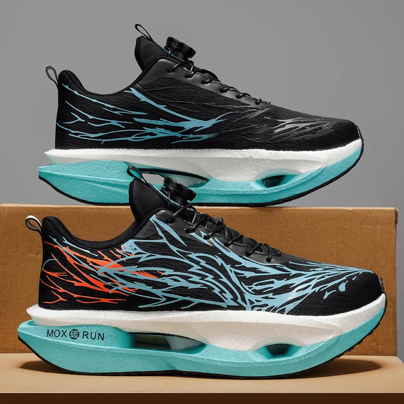 Men's Sneakers Trend Marathon Sports Running Shoes For Men Walking Sneakers Man Night Light Carbon Board Women Athletic Sneakers