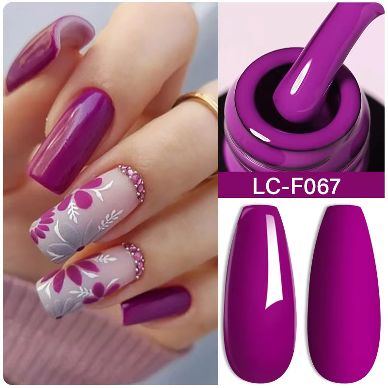 7ML Pink Glitter Nail Gel Polish Nude Natural Long Lasting Manicure Soak off UV LED Nail Art Base Top Coat Gel Varnish