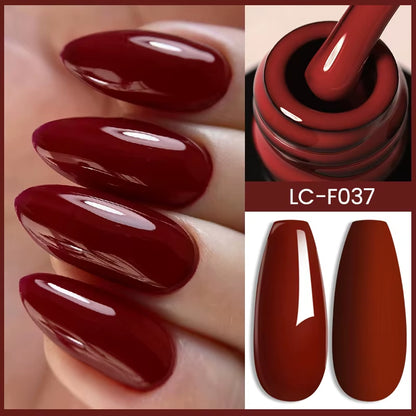7ML Pink Glitter Nail Gel Polish Nude Natural Long Lasting Manicure Soak off UV LED Nail Art Base Top Coat Gel Varnish