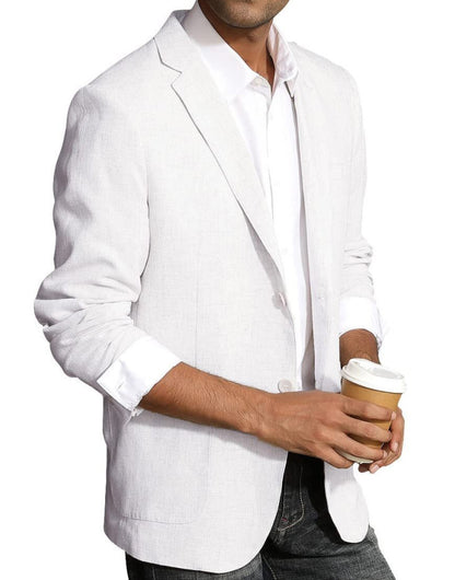 Business-Casual Printed Blazer With Double Buttons