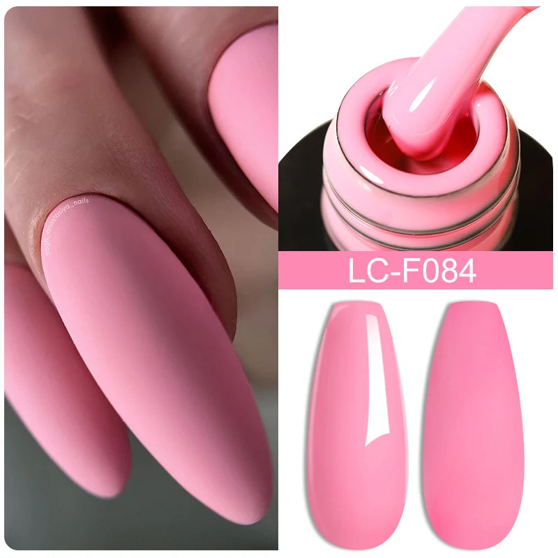 7ML Pink Glitter Nail Gel Polish Nude Natural Long Lasting Manicure Soak off UV LED Nail Art Base Top Coat Gel Varnish