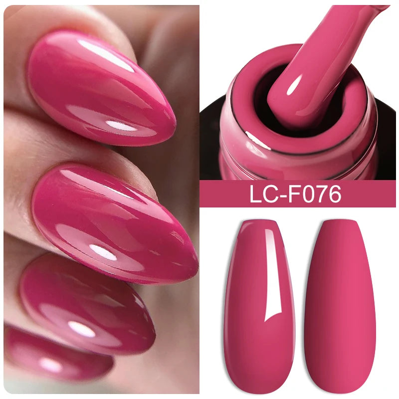 7ML Pink Glitter Nail Gel Polish Nude Natural Long Lasting Manicure Soak off UV LED Nail Art Base Top Coat Gel Varnish
