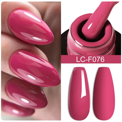 7ML Pink Glitter Nail Gel Polish Nude Natural Long Lasting Manicure Soak off UV LED Nail Art Base Top Coat Gel Varnish