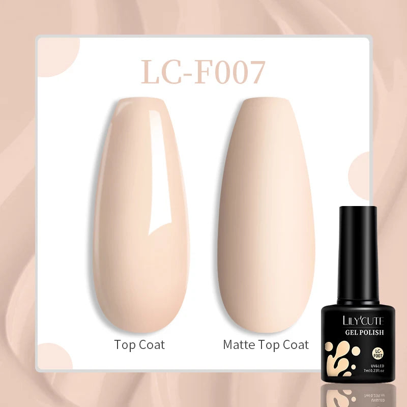 7ML Pink Glitter Nail Gel Polish Nude Natural Long Lasting Manicure Soak off UV LED Nail Art Base Top Coat Gel Varnish