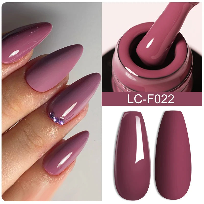 7ML Pink Glitter Nail Gel Polish Nude Natural Long Lasting Manicure Soak off UV LED Nail Art Base Top Coat Gel Varnish