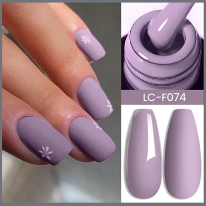 7ML Pink Glitter Nail Gel Polish Nude Natural Long Lasting Manicure Soak off UV LED Nail Art Base Top Coat Gel Varnish