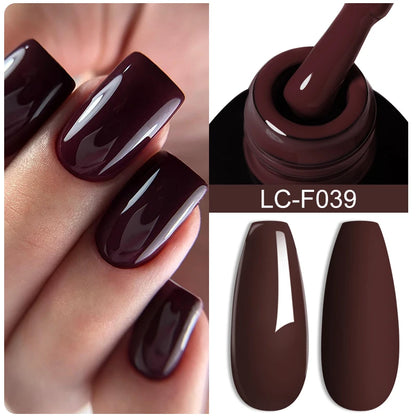7ML Pink Glitter Nail Gel Polish Nude Natural Long Lasting Manicure Soak off UV LED Nail Art Base Top Coat Gel Varnish
