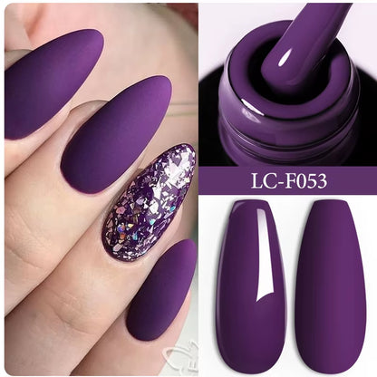 7ML Pink Glitter Nail Gel Polish Nude Natural Long Lasting Manicure Soak off UV LED Nail Art Base Top Coat Gel Varnish