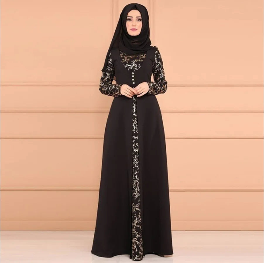 Muslim Abaya Turkey Islamic Arabic Hijab Dress Caftan Dubai Kaftan Moroccan Robe muslim Dress  islamic wear for women Plus size