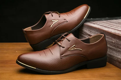 Luxury Mens Leather Shoes High Quality Men's Shoes Pointed Oxford Wedding Leather Men Dress Shoes 2024 Gentleman Office Man Shoe