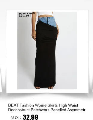 DEAT Fashion Apricot Water Diamond Slanted Shoulder Hollowed Out Sparkling Party Dress Women's Ankle-length Dresses New