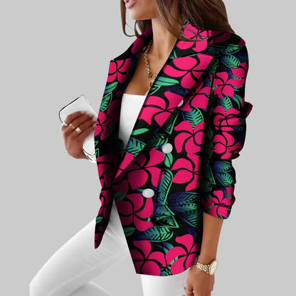 Polynesian Vintage Suit Casual Daily Women'S Suit Coat Slim Fit Temperament Tribal Style Customized Suit Pattern Wedding Host