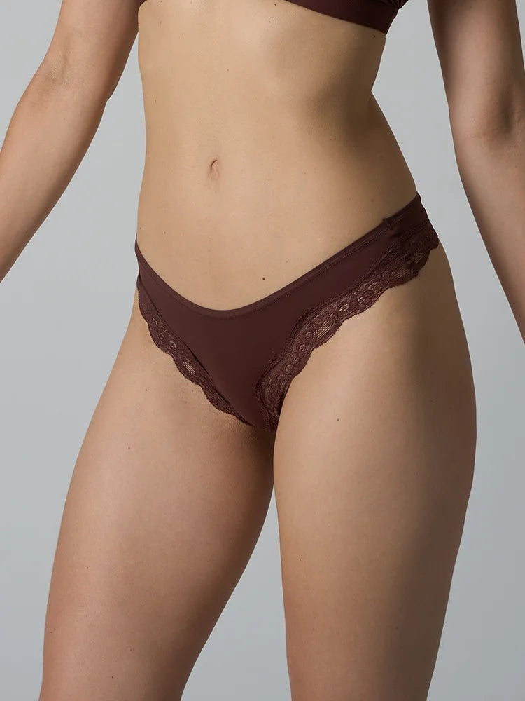 Stretchy Lace Trim Briefs for Women – Ultra-Thin, Breathable & Quick-Dry, Skin-Friendly Comfort Fit