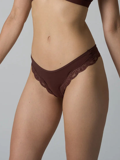 Stretchy Lace Trim Briefs for Women – Ultra-Thin, Breathable & Quick-Dry, Skin-Friendly Comfort Fit