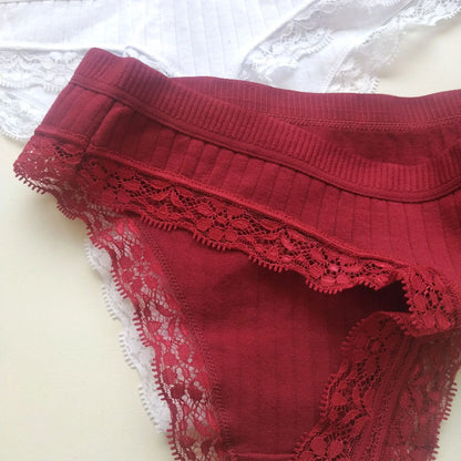 1Pc Cotton Panties Women G-string Female Underpants Lace Pantys Sexy Lingerie M-XL Panties Soft Seamless Underwear Intimates