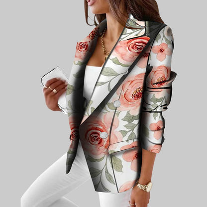 Polynesian Vintage Suit Casual Daily Women'S Suit Coat Slim Fit Temperament Tribal Style Customized Suit Pattern Wedding Host