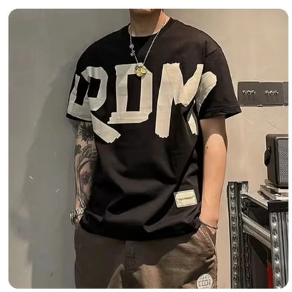Fashionable summer men's eagle and snake print comfortable and breathable round neck T-shirt outdoor casual top