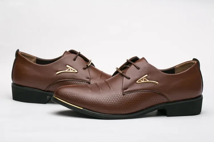 Luxury Mens Leather Shoes High Quality Men's Shoes Pointed Oxford Wedding Leather Men Dress Shoes 2024 Gentleman Office Man Shoe