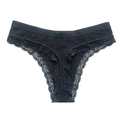 1Pc Cotton Panties Women G-string Female Underpants Lace Pantys Sexy Lingerie M-XL Panties Soft Seamless Underwear Intimates