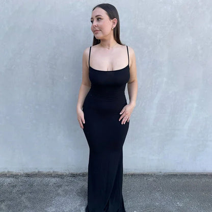 Y2K Sexy Maxi Dress for Women 2025 Autumn Backless Slim Party Dress Pullover Concise платье Female Long Bodycon Brown Vestidos