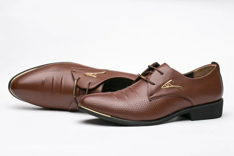 Luxury Mens Leather Shoes High Quality Men's Shoes Pointed Oxford Wedding Leather Men Dress Shoes 2024 Gentleman Office Man Shoe