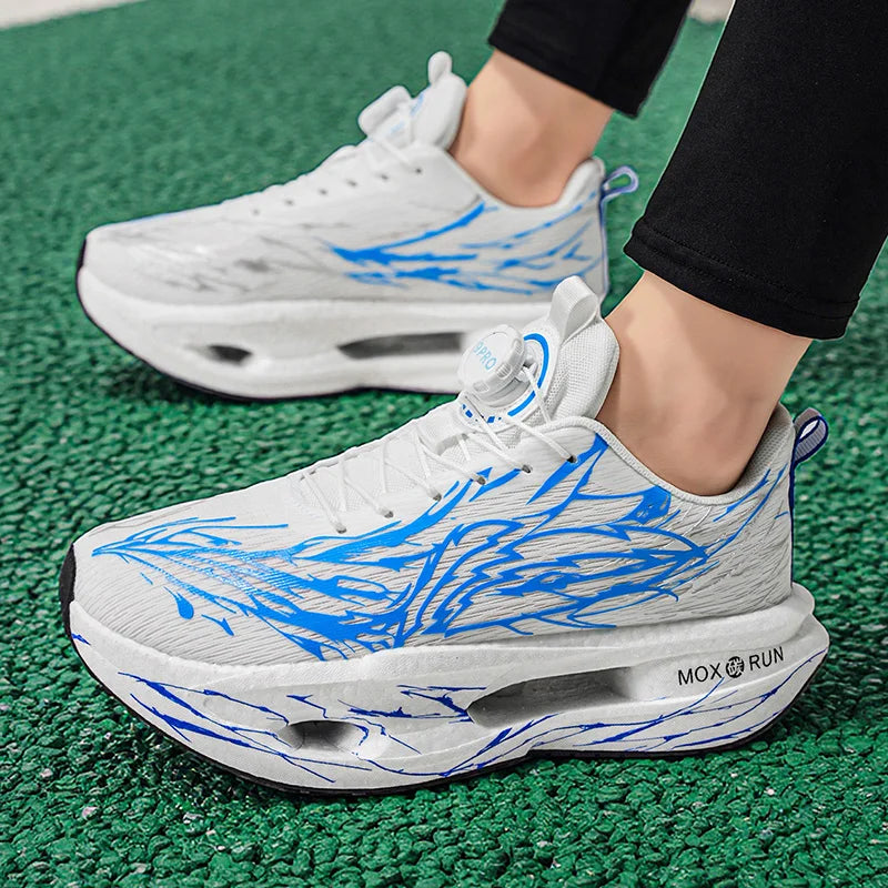 Men's Sneakers Trend Marathon Sports Running Shoes For Men Walking Sneakers Man Night Light Carbon Board Women Athletic Sneakers