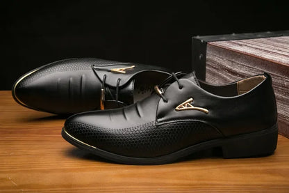 Luxury Mens Leather Shoes High Quality Men's Shoes Pointed Oxford Wedding Leather Men Dress Shoes 2024 Gentleman Office Man Shoe