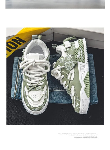 Sneakers for Men Fashion Brand Casual Shoes Youth Student Skateboard Shoes for Men Lace Up Vulcanized Shoes Platform Shoe Tennis