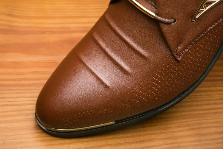 Luxury Mens Leather Shoes High Quality Men's Shoes Pointed Oxford Wedding Leather Men Dress Shoes 2024 Gentleman Office Man Shoe