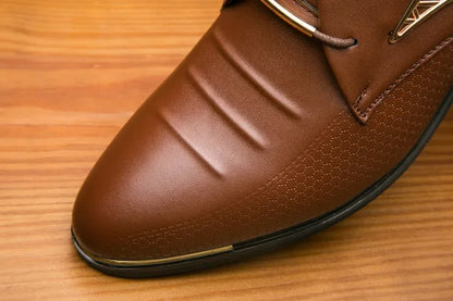 Luxury Mens Leather Shoes High Quality Men's Shoes Pointed Oxford Wedding Leather Men Dress Shoes 2024 Gentleman Office Man Shoe