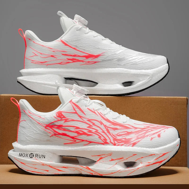 Men's Sneakers Trend Marathon Sports Running Shoes For Men Walking Sneakers Man Night Light Carbon Board Women Athletic Sneakers