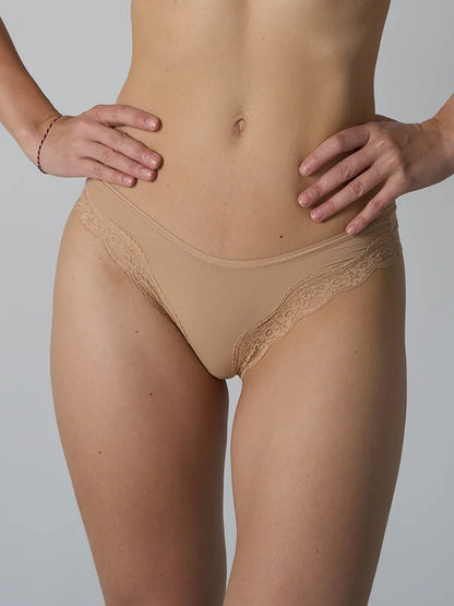Stretchy Lace Trim Briefs for Women – Ultra-Thin, Breathable & Quick-Dry, Skin-Friendly Comfort Fit