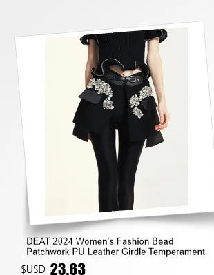 DEAT Fashion Apricot Water Diamond Slanted Shoulder Hollowed Out Sparkling Party Dress Women's Ankle-length Dresses New