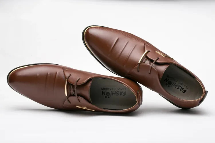 Luxury Mens Leather Shoes High Quality Men's Shoes Pointed Oxford Wedding Leather Men Dress Shoes 2024 Gentleman Office Man Shoe