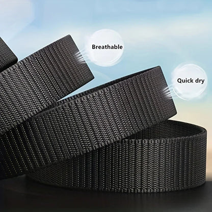 Nylon Belt Automatic Buckle Outdoor Multifunctional Tactical Canvas Belts Light Comfortable Non-metal Belt