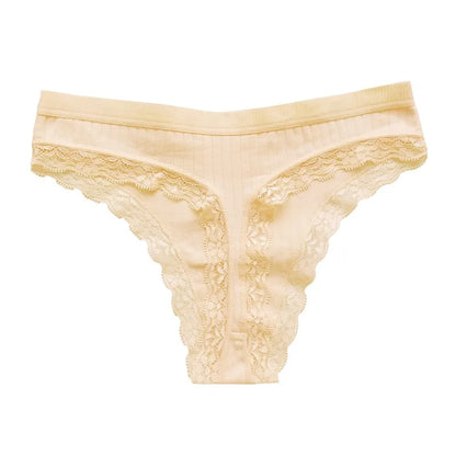 1Pc Cotton Panties Women G-string Female Underpants Lace Pantys Sexy Lingerie M-XL Panties Soft Seamless Underwear Intimates