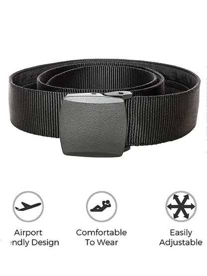 Nylon Belt Automatic Buckle Outdoor Multifunctional Tactical Canvas Belts Light Comfortable Non-metal Belt