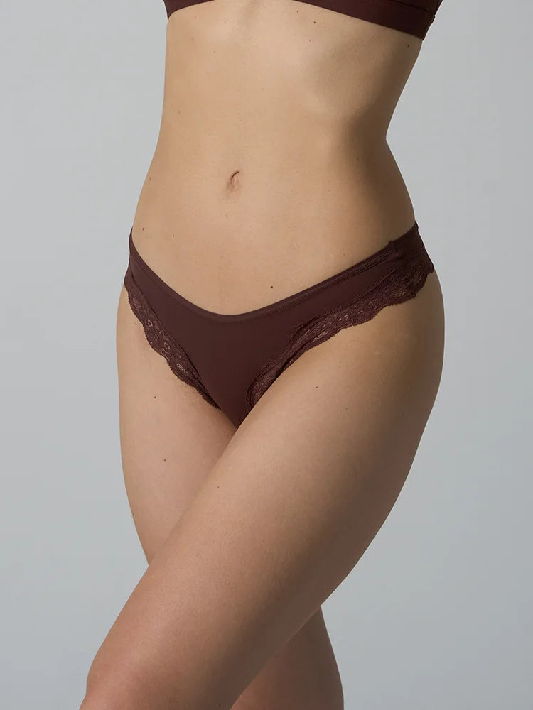 Stretchy Lace Trim Briefs for Women – Ultra-Thin, Breathable & Quick-Dry, Skin-Friendly Comfort Fit