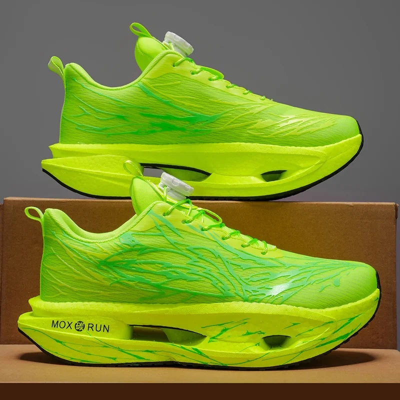 Men's Sneakers Trend Marathon Sports Running Shoes For Men Walking Sneakers Man Night Light Carbon Board Women Athletic Sneakers