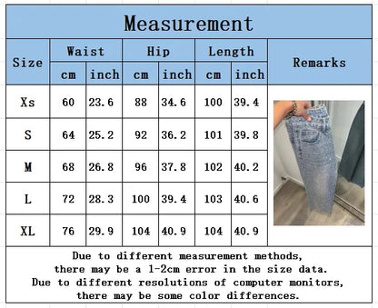 Japanese and Korean Casual Women's High Waisted Washed Denim Jeans, Loose and Slimming, Versatile and Rhinestone Hot Stamping