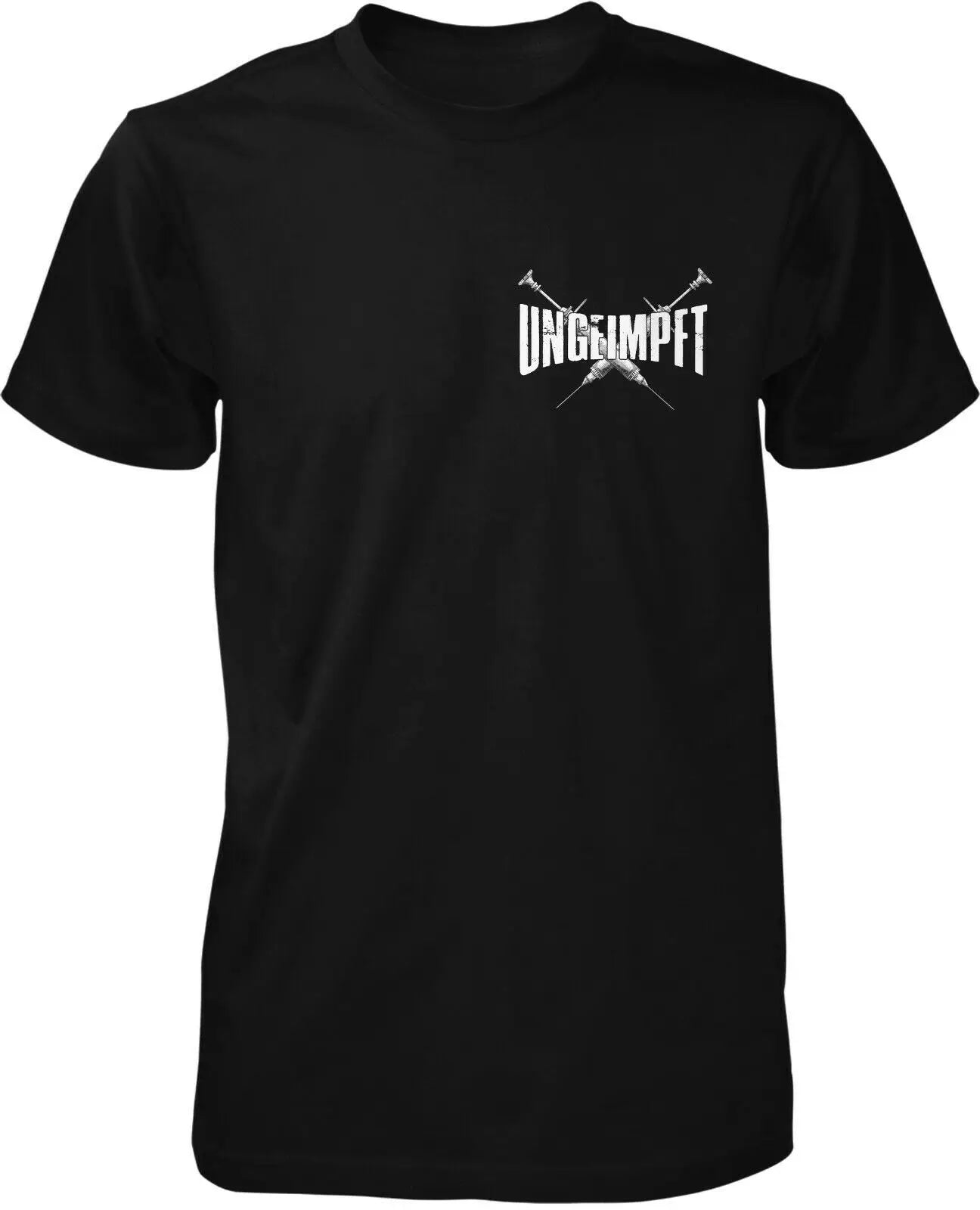 UNGEIMPFT Abschaum Der Gesellschaft Tshirt | Impfgegner | 2 sides Printed Men's 100% Cotton Casual T-shirts Loose Top Size S-3XL