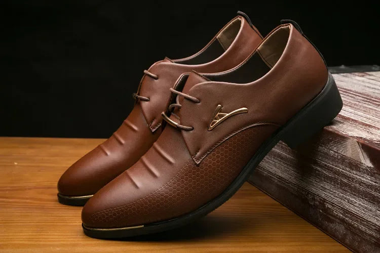 Luxury Mens Leather Shoes High Quality Men's Shoes Pointed Oxford Wedding Leather Men Dress Shoes 2024 Gentleman Office Man Shoe