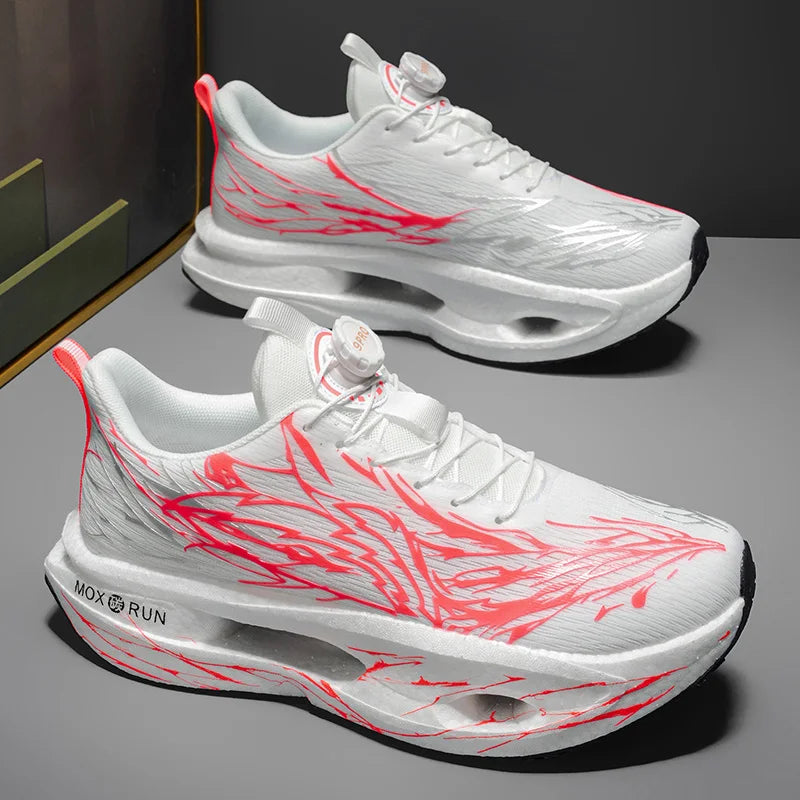 Men's Sneakers Trend Marathon Sports Running Shoes For Men Walking Sneakers Man Night Light Carbon Board Women Athletic Sneakers