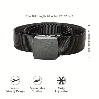 Nylon Belt Automatic Buckle Outdoor Multifunctional Tactical Canvas Belts Light Comfortable Non-metal Belt
