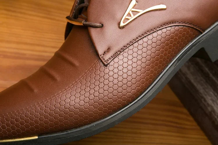 Luxury Mens Leather Shoes High Quality Men's Shoes Pointed Oxford Wedding Leather Men Dress Shoes 2024 Gentleman Office Man Shoe