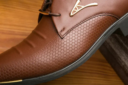 Luxury Mens Leather Shoes High Quality Men's Shoes Pointed Oxford Wedding Leather Men Dress Shoes 2024 Gentleman Office Man Shoe