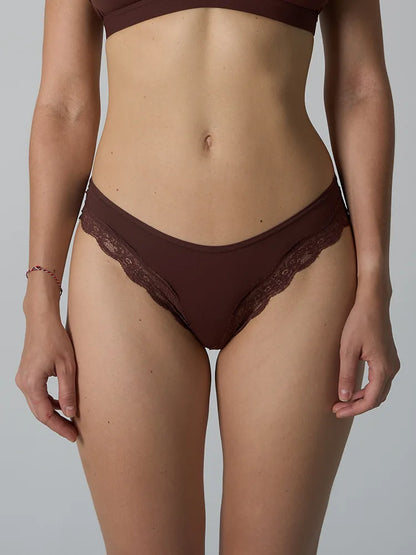 Stretchy Lace Trim Briefs for Women – Ultra-Thin, Breathable & Quick-Dry, Skin-Friendly Comfort Fit