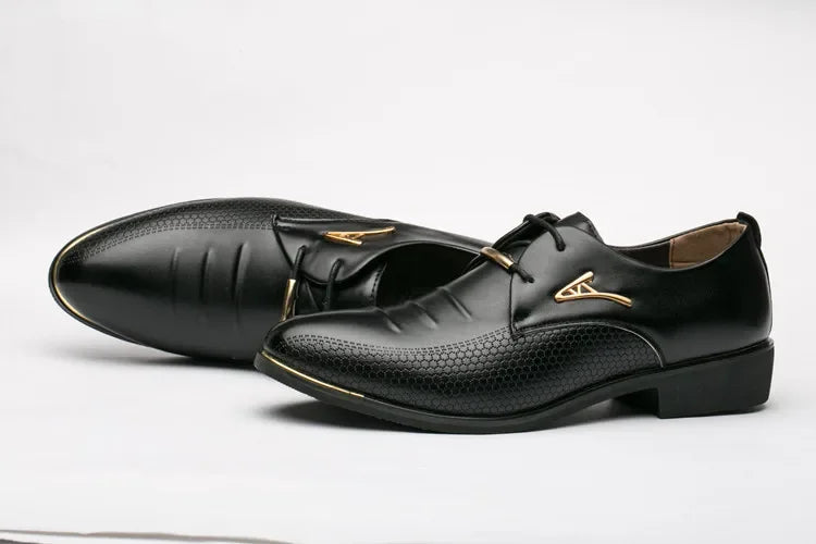 Luxury Mens Leather Shoes High Quality Men's Shoes Pointed Oxford Wedding Leather Men Dress Shoes 2024 Gentleman Office Man Shoe