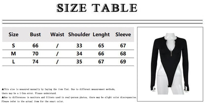 Spring Zipper Long Sleeved Jumpsuit High Waist Slimming Sexy Waist Cinch Original Slim Fit Top for Women