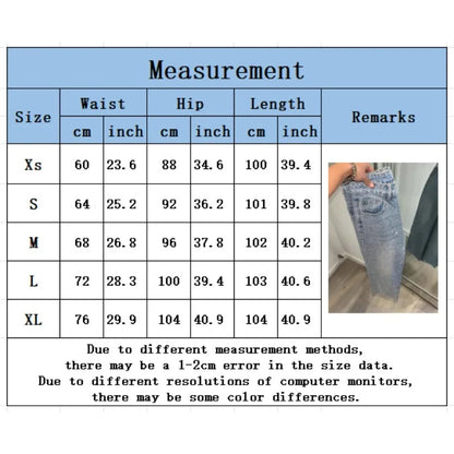 Japanese and Korean Casual Women's High Waisted Washed Denim Jeans, Loose and Slimming, Versatile and Rhinestone Hot Stamping